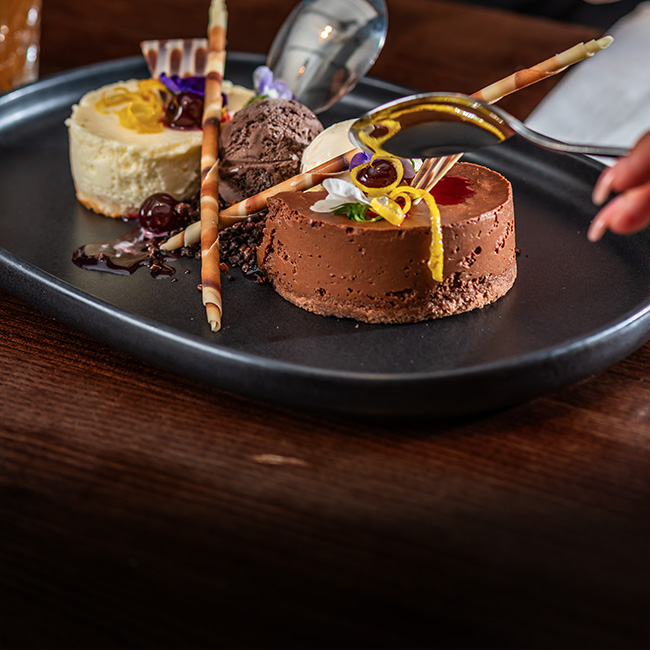 Dessert menu at The George & Dragon